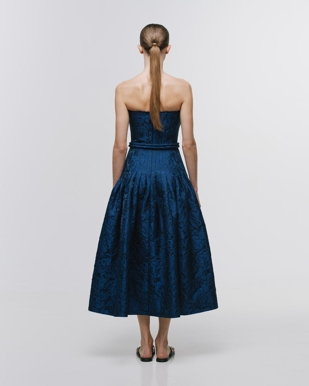 'CAMELIA' MIDI DRESS WITH BELT