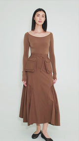 'SUPERFICIE' MIDI SKIRT